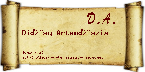 Diósy Artemíszia névjegykártya
